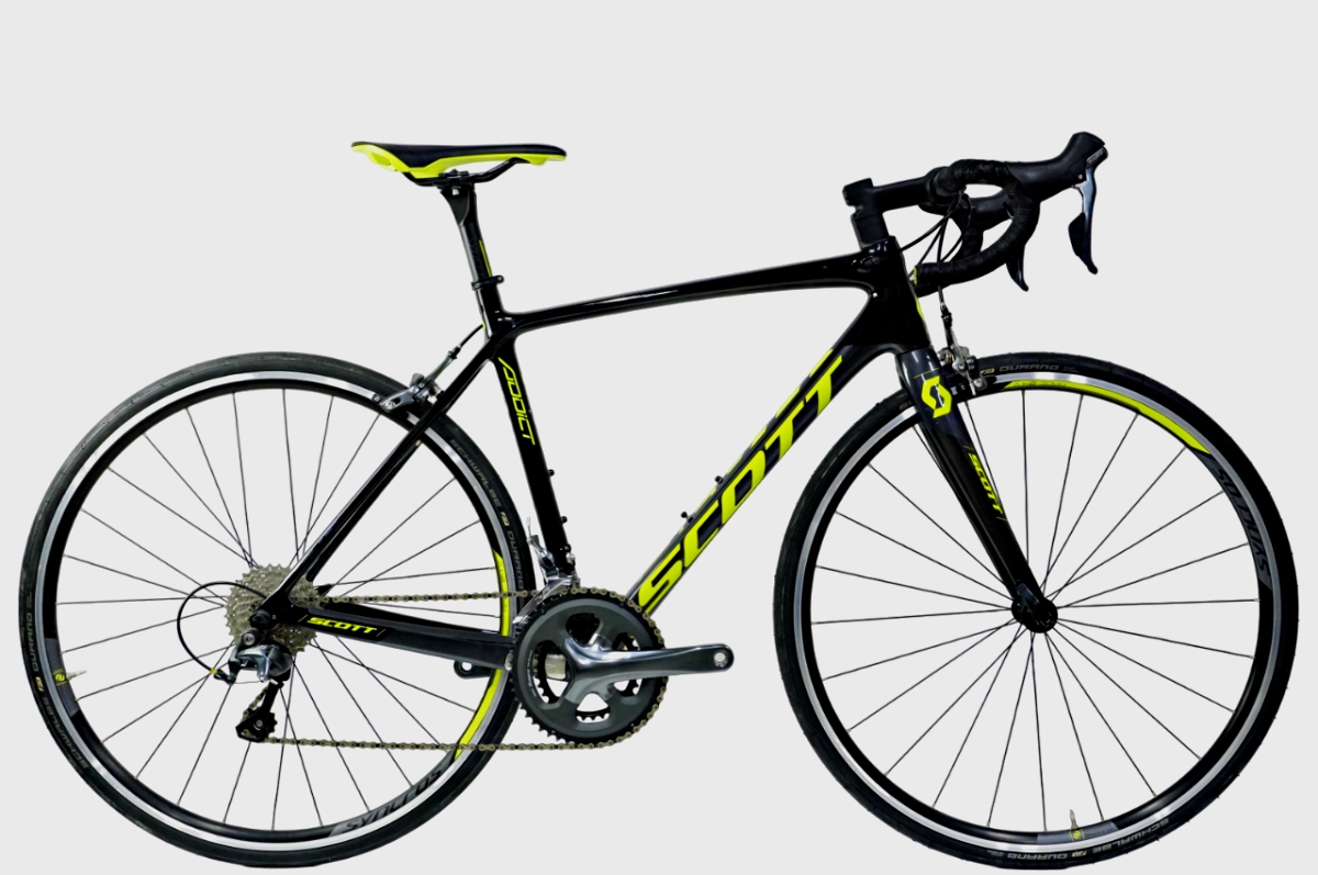 Scott ロードバイク ブラック/イエロー Scott ロードバイク ブラック/イエロー140〜150センチ対象 室内保管